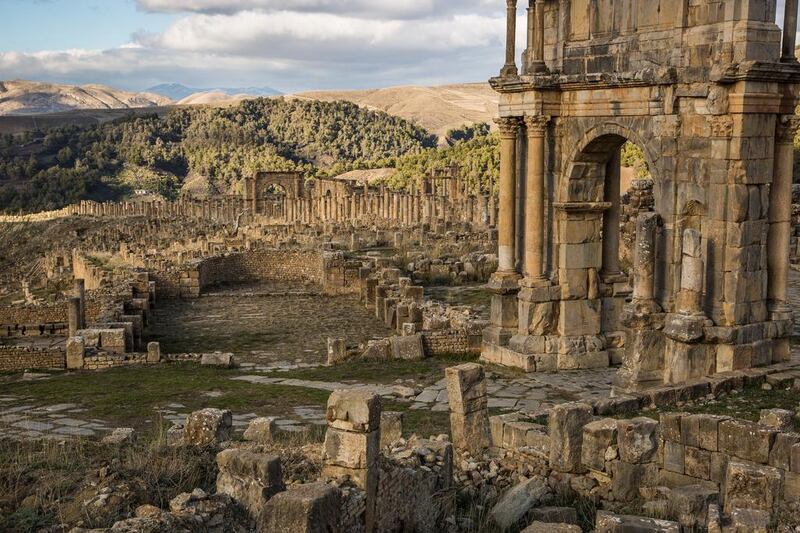 Djémila, which was founded in the first century as a military outpost and abandoned about 500 years later. Its name translates as ‘beautiful’. Photo by Stuart Butler