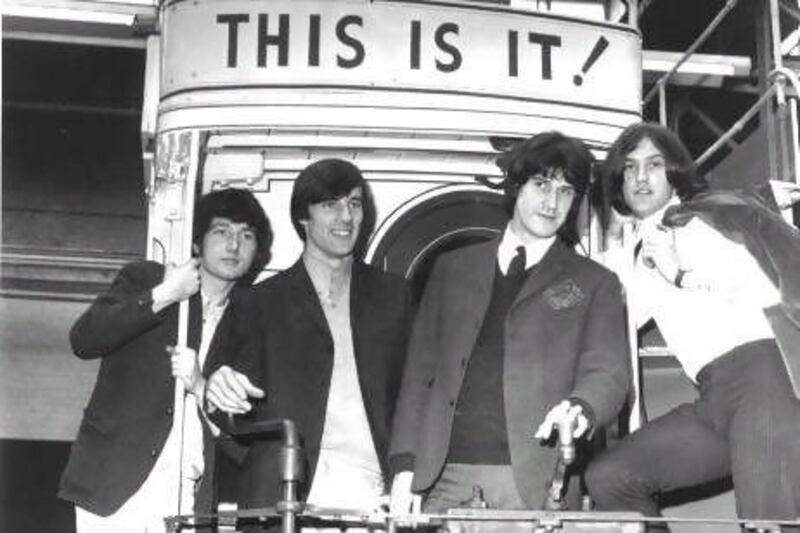 The Kinks - Pete Quaife, Mick Avory, Ray Davies and Dave Davies - at the London Transport Museum in 1964. Chris Walter / WireImage