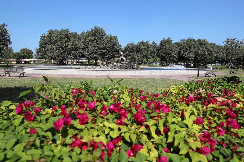 Abu Dhabi, United Arab Emirates - December 13, 2018: The Formal Park, Corniche Road. Pictures of different parks all over Abu Dhabi. Thursday the 13th of December 2018 in Abu Dhabi. Chris Whiteoak / The National