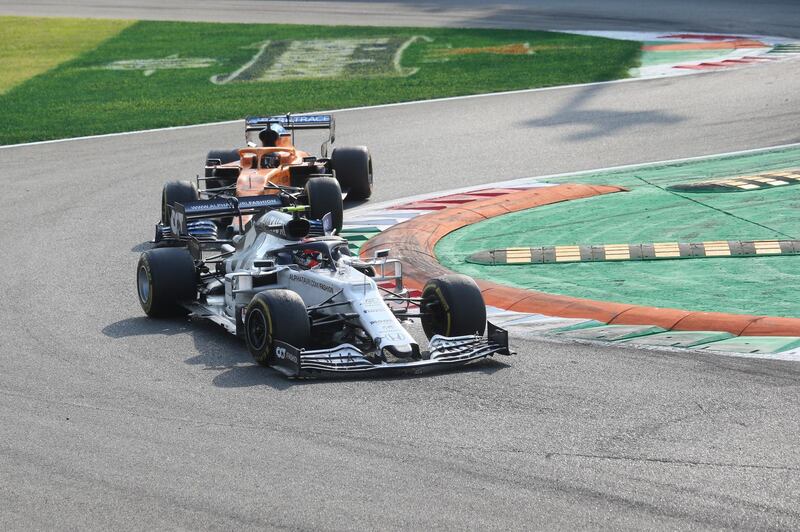 Pierre Gasly of AlphaTauri Honda at the Monza race track. EPA