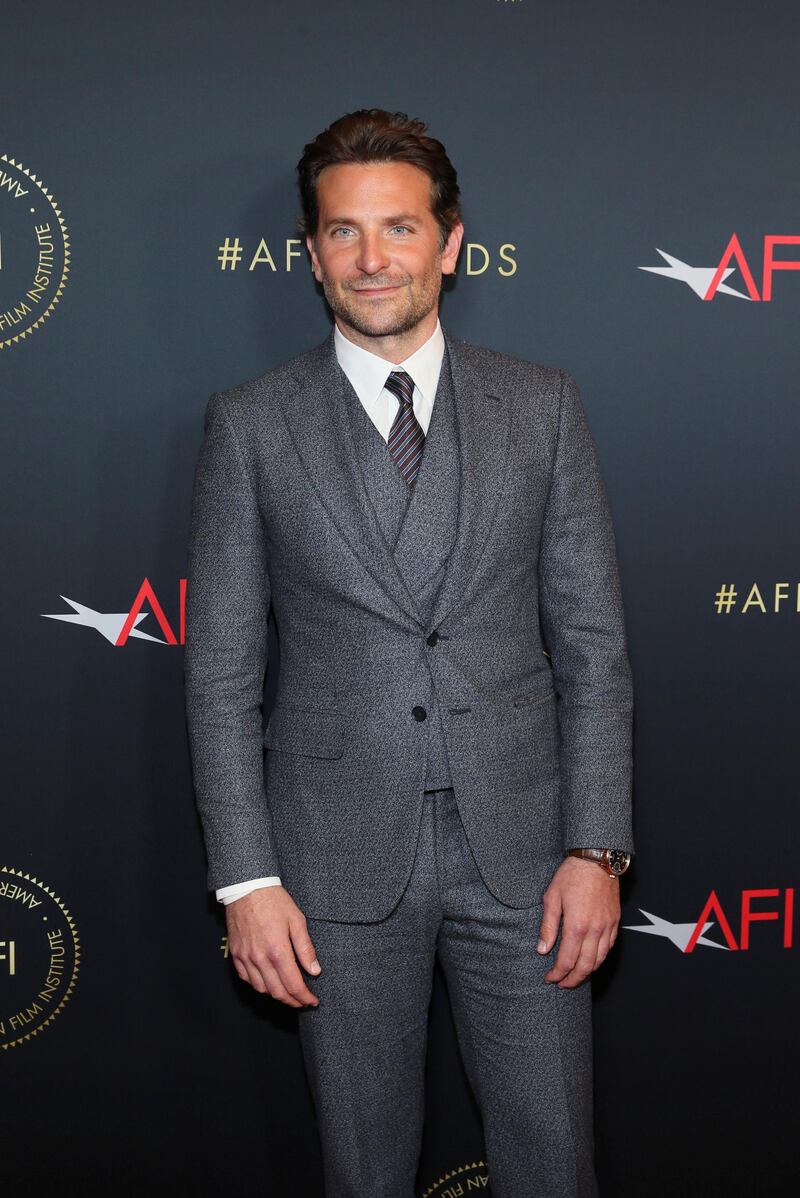 Bradley Cooper ('A Star Is Born') looks sharp in his wool suit as he receives nods in the Best Actor in a Motion Picture category as well as Best Director at the AFI Awards 2019. REUTERS