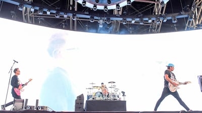 Blink-182 performs at Coachella. AFP