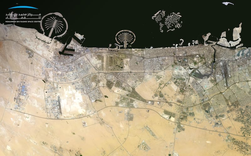  The Mohammed Bin Rashid Space Centre has released this new image of Dubai, captured by KhalifaSat. Courtesy MBRSC