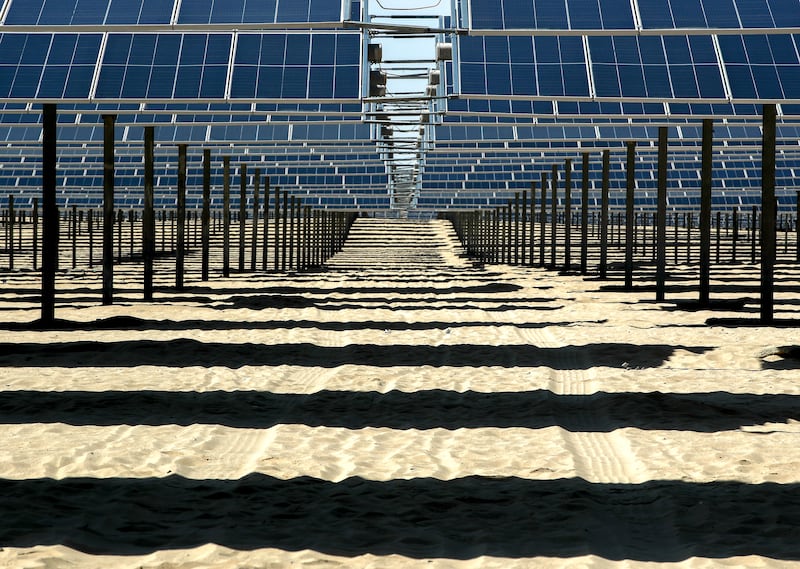 Abu Dhabi inaugurated the two-gigawatt Al Dhafra solar power plant this week. Victor Besa / The National