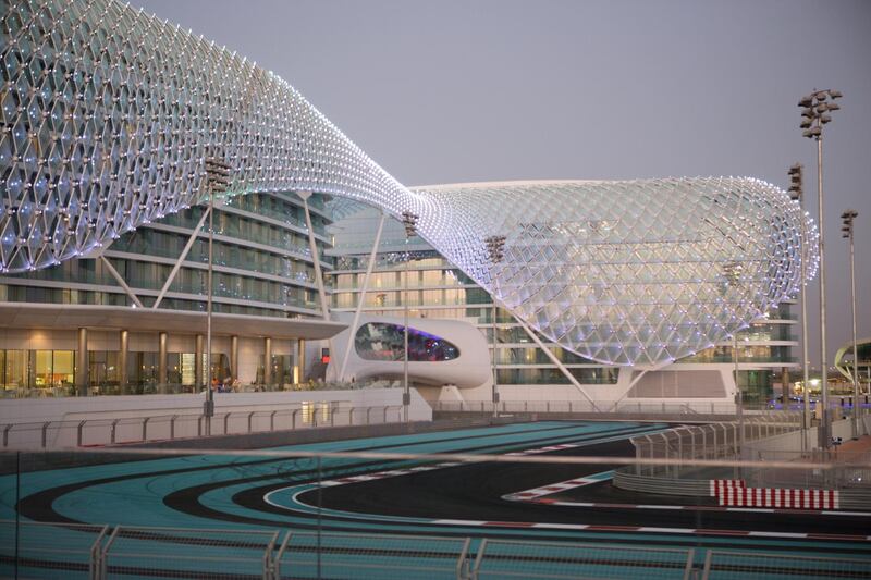 A handout photo of Yas Viceroy Abu Dhabi hotel in Yas Island, Abu Dhabi (Courtesy: Yas Viceroy Abu Dhabi) *** Local Caption ***  al23no-f1-yasviceroy.jpg