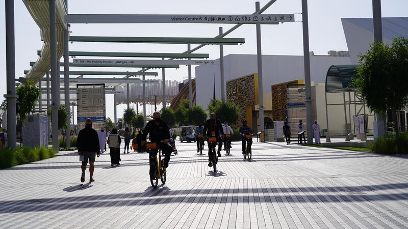 Cycling tracks at Expo. Photo: Expo 2020 Dubai