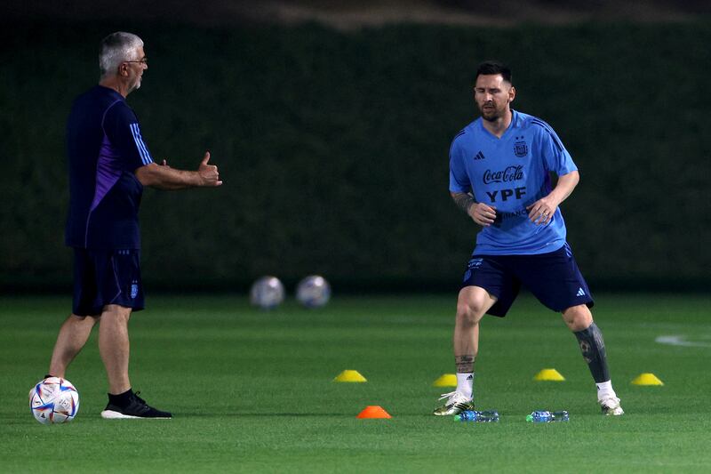 Lionel Messi is put through his paces. Getty