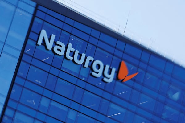 The logo of Spanish energy company Naturgy. Reuters