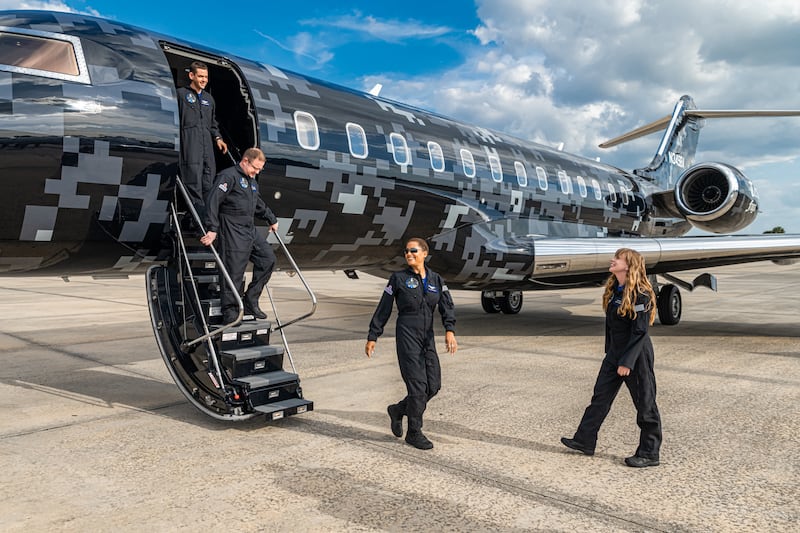 The crew arrive in Florida. AFP