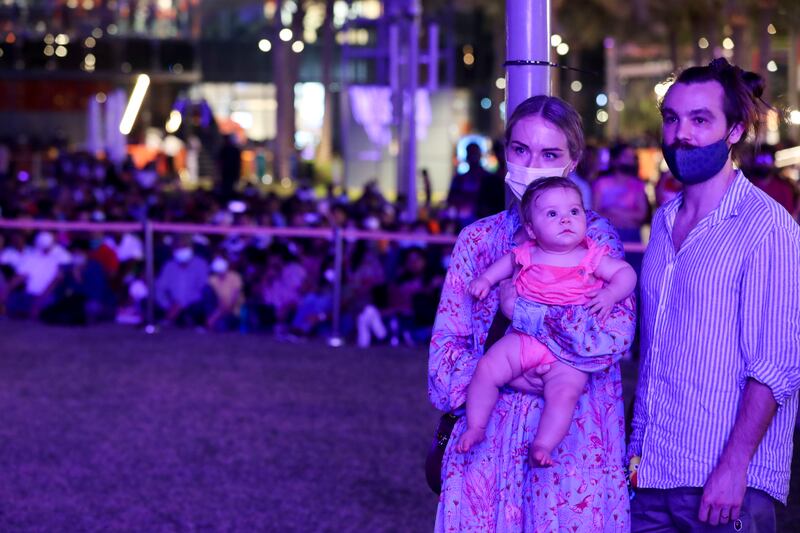 The Firdaus Orchestra's debut performance at the Jubilee Stage, Expo 2020 Dubai, drew followers of all ages. Khushnum Bhandari/ The National