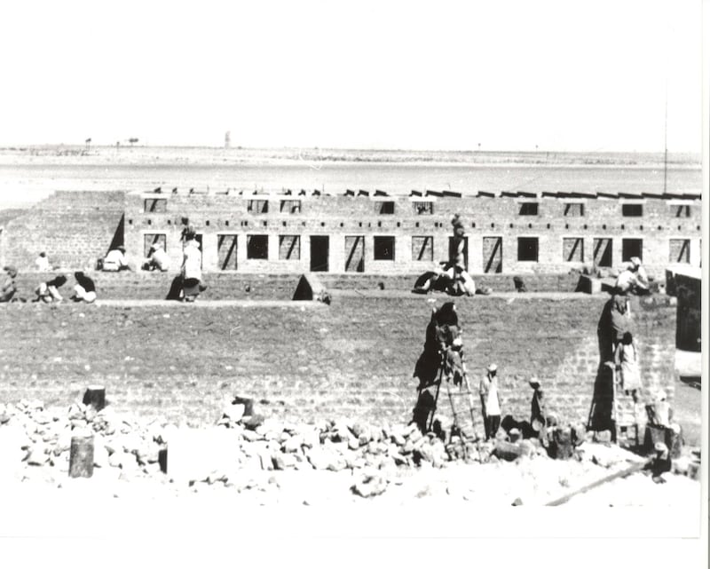 As well as becoming the UAE's first airport, Al Mahatta was also home to the nation's first hotel, featuring a guesthouse for travellers and crew on an overnight stopover. The location also featured a meteorological centre, a cinema, telegraph and postal services and a control tower. Pictured here under construction in September 1932.