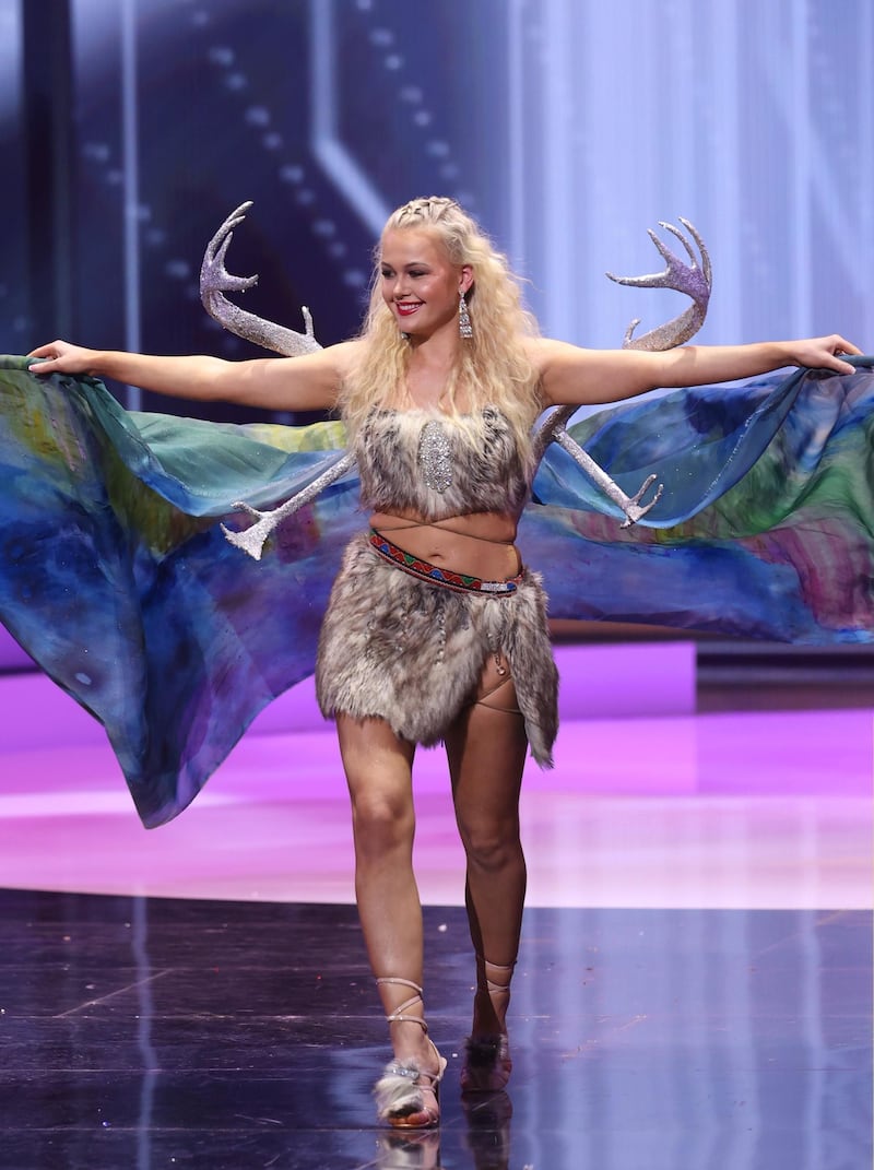 Miss Norway Sunniva Frigstad appears onstage at the Miss Universe 2020 National Costume Show at Seminole Hard Rock Hotel & Casino on May 13, 2021 in Hollywood, Florida. AFP