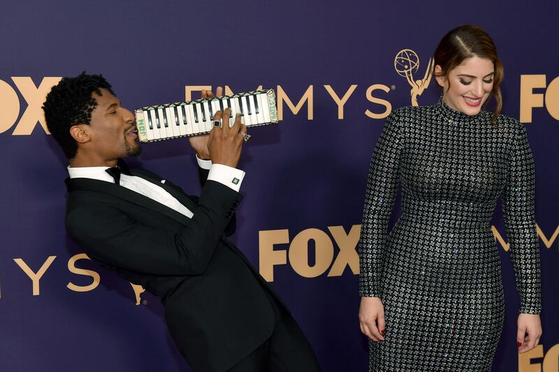 Jon Batiste and Suleika Jaouad married in February. They couple are seen here at the 71st Emmy Awards on September 22, 2019. AFP