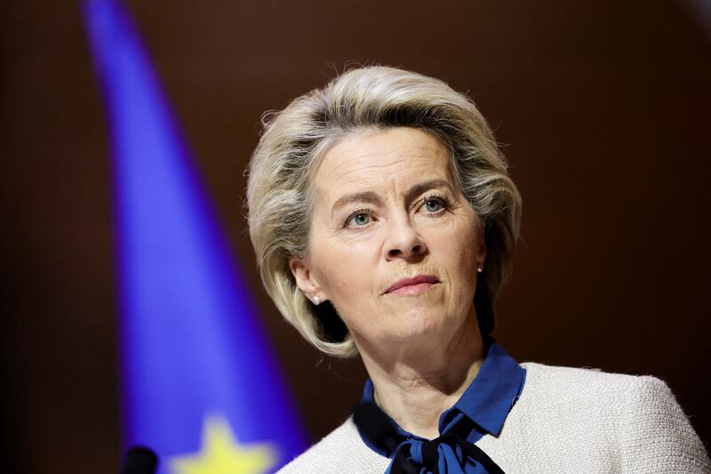 European Commission President Ursula von der Leyen after the summit in Versailles, France, on March 11. Reuters