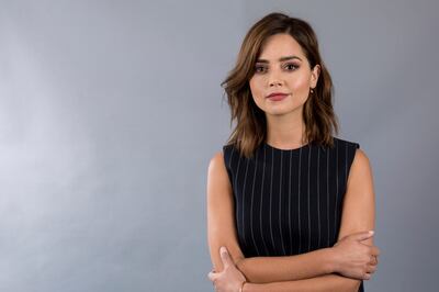 FILE - In this July 28, 2016 file photo, actress Jenna Coleman poses for a portrait during the 2016 Television Critics Association summer press tour in Beverly Hills, Calif.  Coleman, a former â€œDoctor Whoâ€ companion, says casting a female as the lead of the long-running science fiction series, is â€œgenius.â€ Earlier this month, Jodie Whittaker was announced as the 13th official incarnation of the galaxy-hopping Time Lord who travels in a time machine shaped like an old-fashioned British police telephone booth. (Photo by Willy Sanjuan/Invision/AP, File)