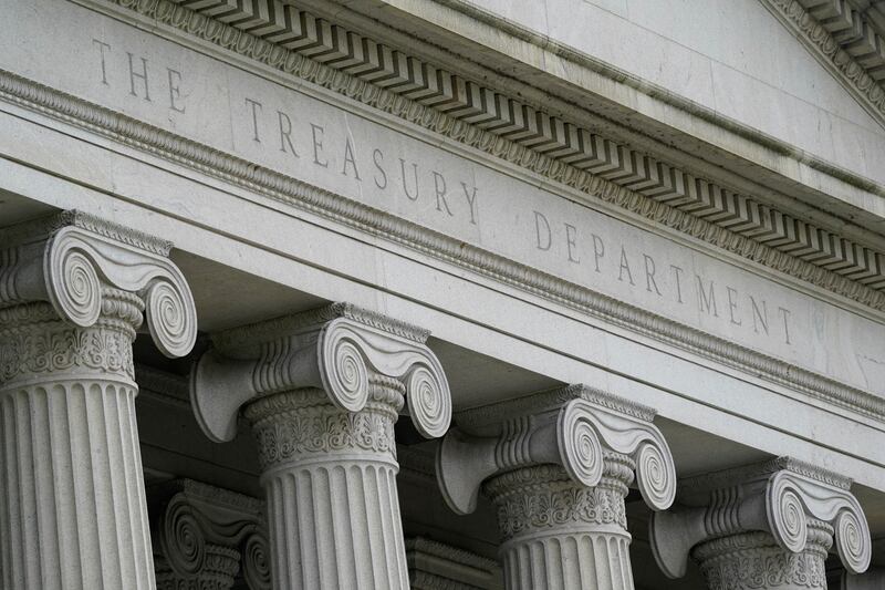 The US Treasury Department in Washington, DC. AP