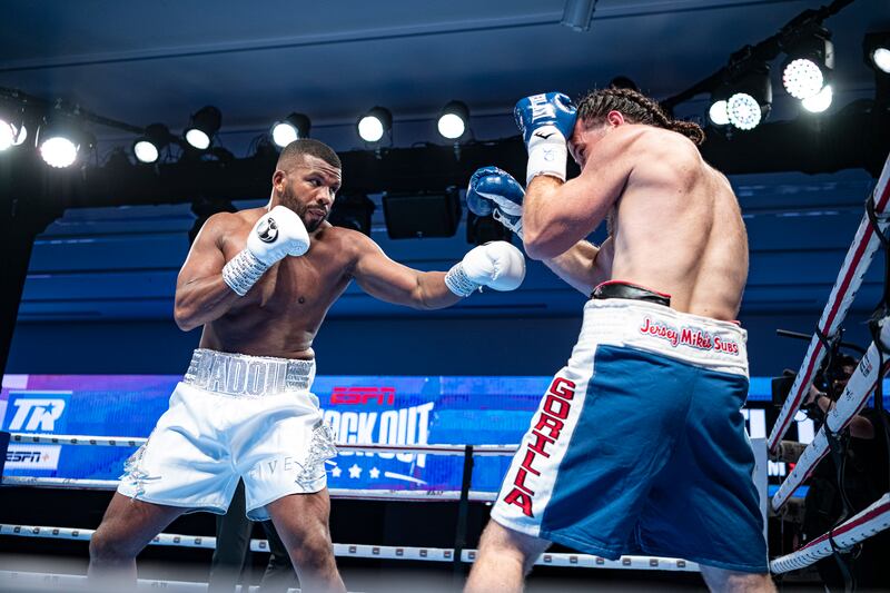 Badou Jack in action against Samuel Crossed.