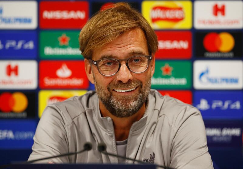 Soccer Football - Champions League - Liverpool Press Conference - Anfield, Liverpool, Britain - October 1, 2019   Liverpool manager Juergen Klopp during the press conference   Action Images via Reuters/Jason Cairnduff