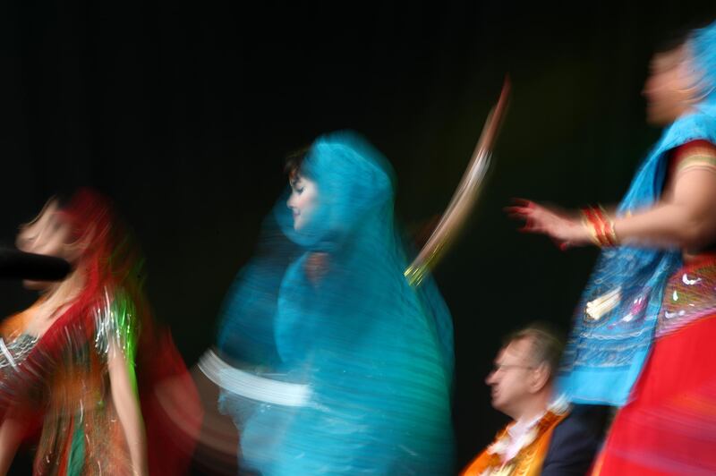 Performers dance on the main stage during the 18th Auckland Diwali Festival on October 12, 2019 in Auckland, New Zealand. The Auckland Diwali Festival is one of Auckland's biggest and most colourful cultural festivals in New Zealand, celebrating traditional and contemporary Indian culture. Photo by Phil Walter / Getty Images