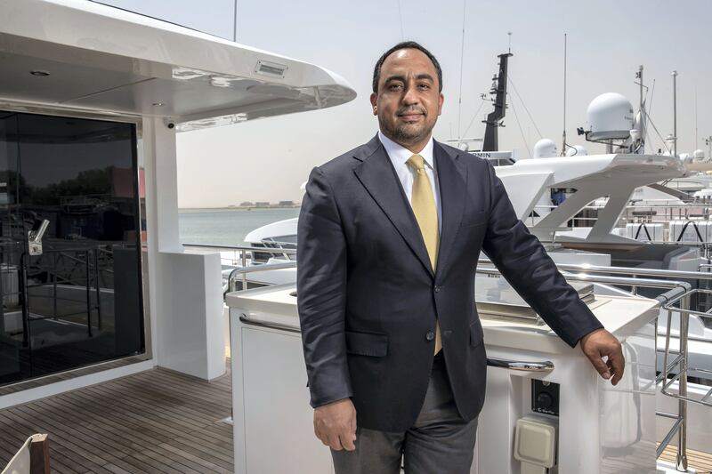 Talal Nasralla, CEO of Gulf Craft, one of his yachts in Umm Al Quwain.