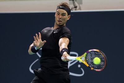 Spain's Rafael Nadal in action during the Mubadala World Tennis Championship in Abu Dhabi earlier in December. Reuters