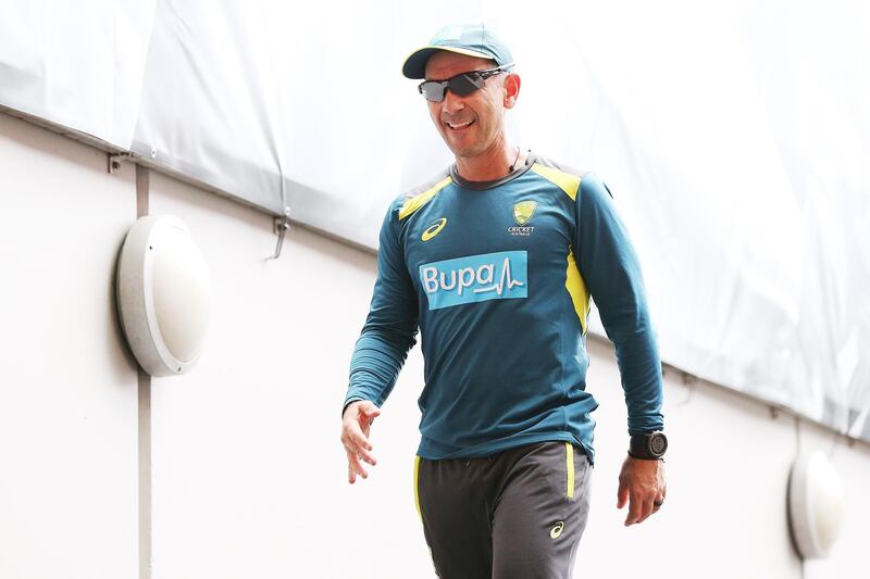 MELBOURNE, AUSTRALIA - DECEMBER 28: Australian head coach Justin Langer is seen during day three of the Third Test match in the series between Australia and India at Melbourne Cricket Ground on December 28, 2018 in Melbourne, Australia. (Photo by Michael Dodge/Getty Images)