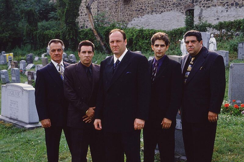 James Gandolfini, Steven Van Zandt, Michael Imperioli, Vincent Pastore and Tony Sirico in The 'Sopranos'. Photo: HBO