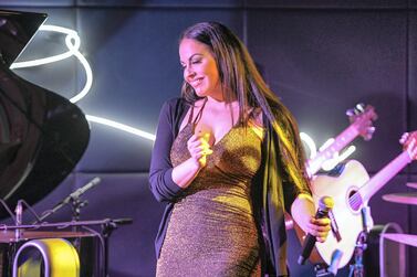 Spanish singer Nalaya Brown performs at the Q's Bar & Lounge in the Palazzo Versace hotel in Dubai. Khushnum Bhandari / The National
