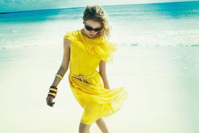 Bright tones stop dresses from looking too serious, and floaty layers allow for all-important air circulation.