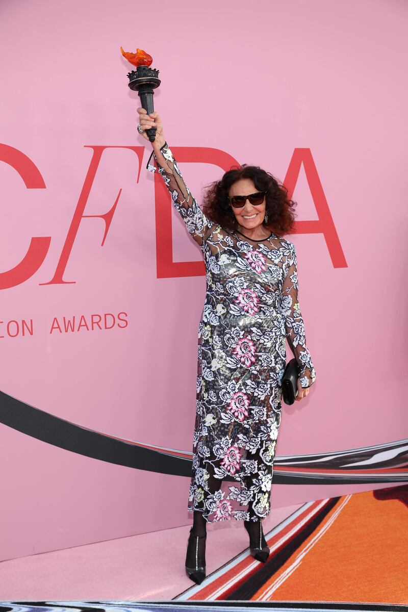 Diane von Furstenberg arrives for the 2019 CFDA fashion awards at the Brooklyn Museum in New York City on June 3, 2019. Reuters