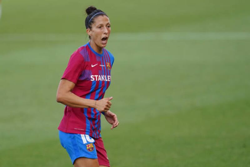 Barca's Jennifer Hermoso was named forward of the year.