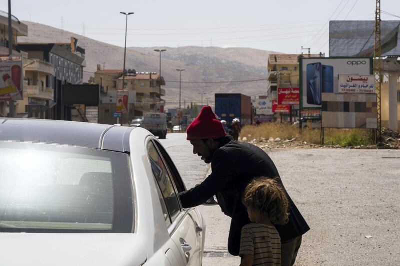 In Lebanon the Syrian refugees who escaped the war are now affected by the crisis and struggle to survive begging money on the street. September 25th 2020 Thibault Lefébure for The National