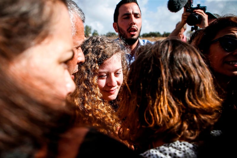 Ahed Tamimi served an eight-month sentence for slapping two Israeli soldiers. AFP