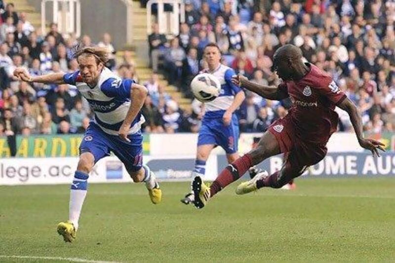 Demba Ba, right, scored twice for Newcastle United to forge a 2-2 draw with Reading, the first goal a sizzler but the second one not so much so.