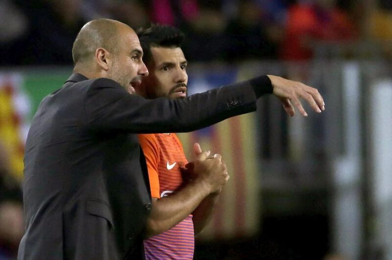 Pep Guardiola faces former club Barcelona on Tuesday night looking to avenge Manchester City's 4-0 defeat at the Camp Nou. Alberto Estevez / EPA