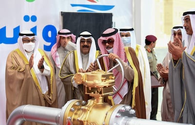 Emir Sheikh Nawaf Al Ahmad Al Jaber Al Sabah at an inauguration ceremony for a Kuwait National Petroleum Company project. AFP