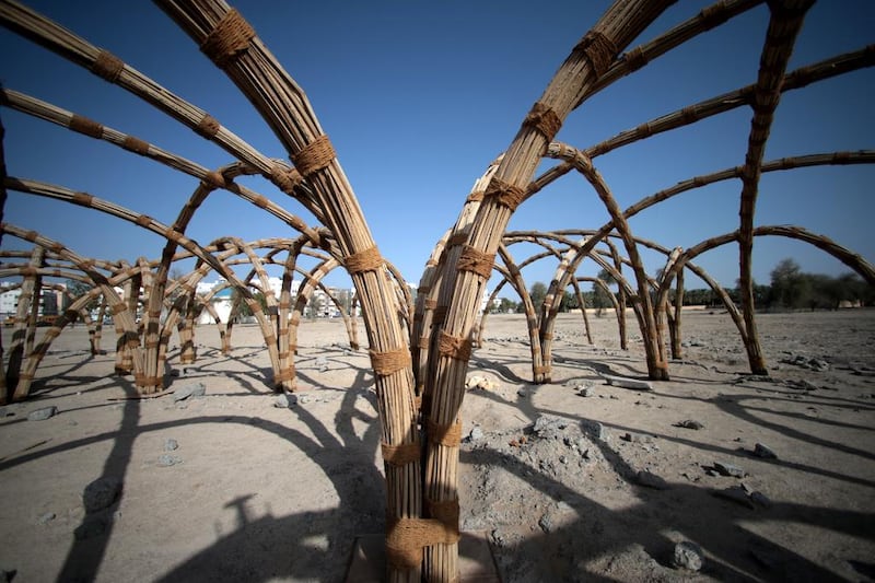 As part of the Sabla Project, a building was constructed using date palm materials near the Al Ain National Museum. The project featured at a UN conference in Cancun, Mexico. Christopher Pike / The National