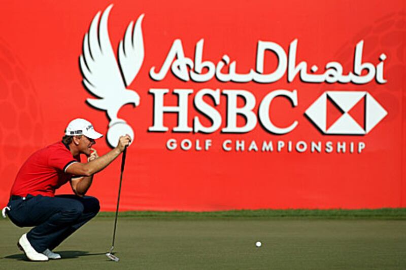 Robert Karlsson is the early first round leader at Abu Dhabi.