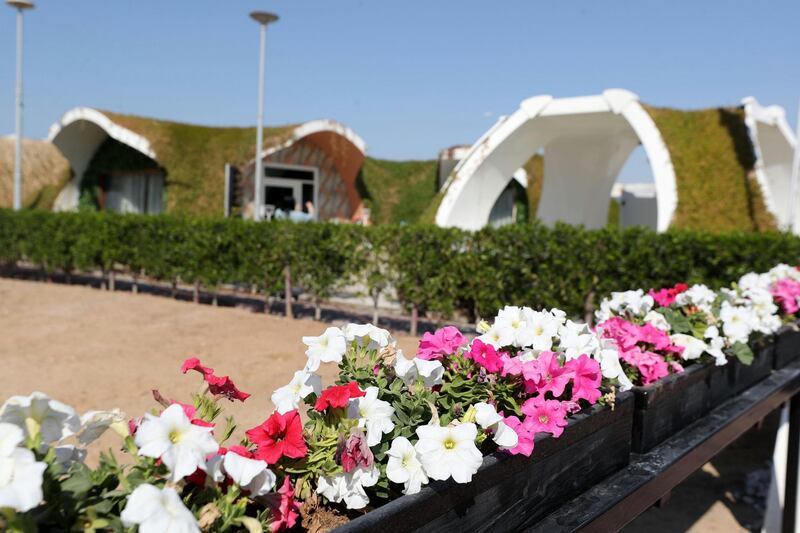 Sharjah, United Arab Emirates - Reporter: Nick Webster. News. The Green magic homes at the Eco-green technologies research site at Sharjah Research Technology and Innovation Park. Sharjah. Wednesday, January 6th, 2021. Chris Whiteoak / The National