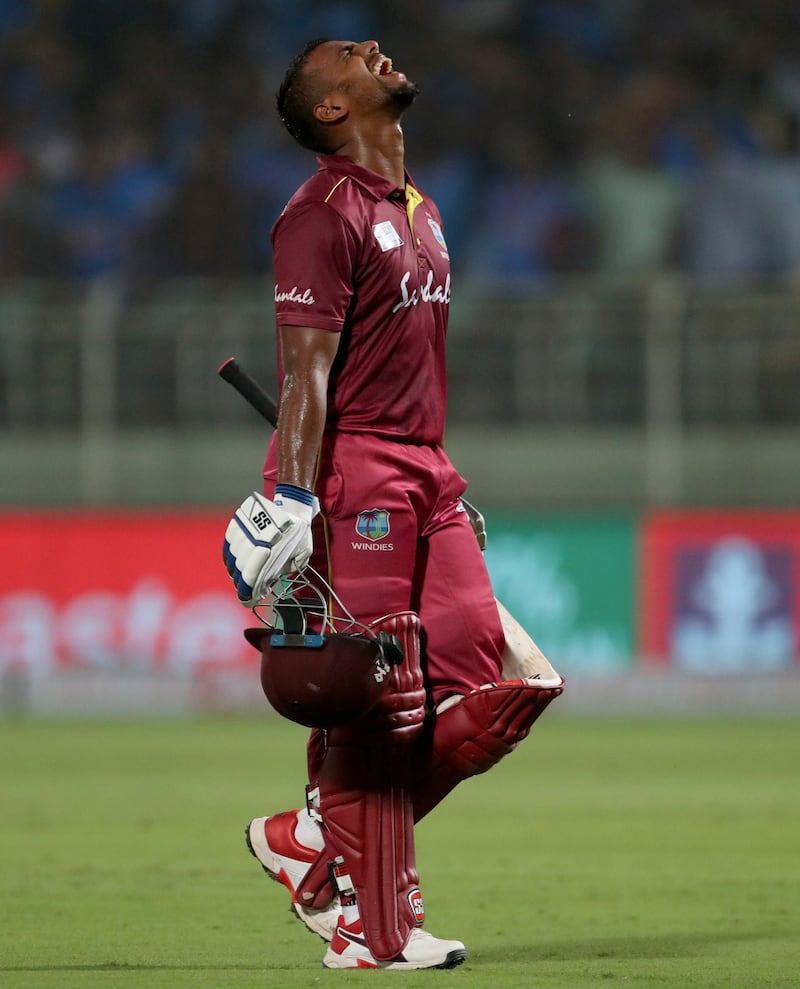 West Indies' Nicholas Pooran made a quickfire 75 against India in the second ODI in Visakhapatnam on Wednesday. AP