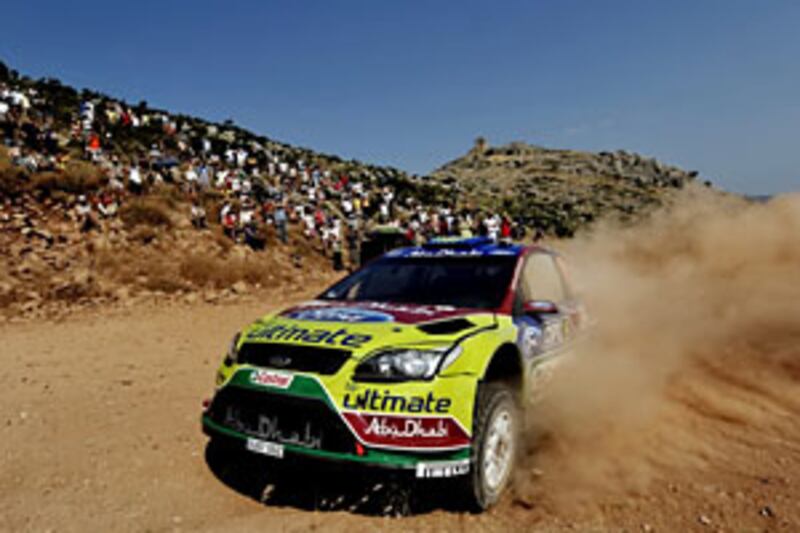 Sheikh Khalid al Qassimi finished a career-high sixth in the Acropolis Rally.