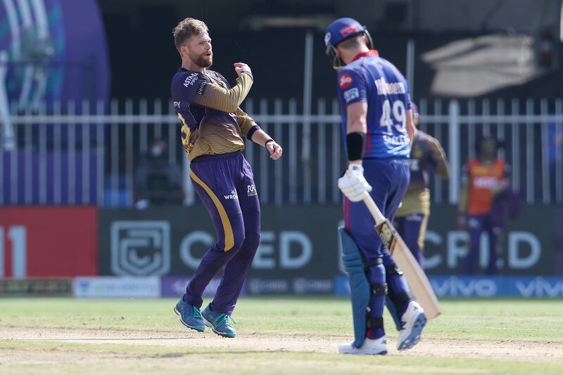 Lockie Ferguson dismissed Steve Smith at the Sharjah Cricket Stadium.  Sportzpics for IPL