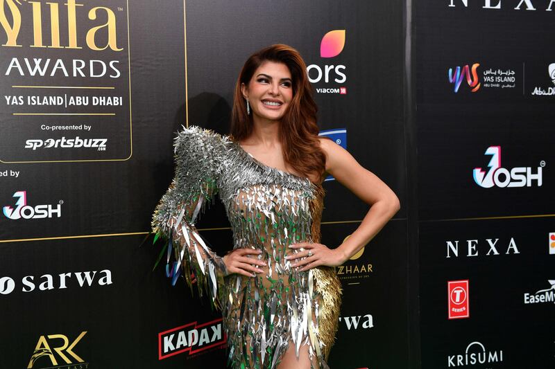 Fernandez on the green carpet ahead of the 22nd edition of the International Indian Film Academy Awards in Abu Dhabi in June 2022. AFP