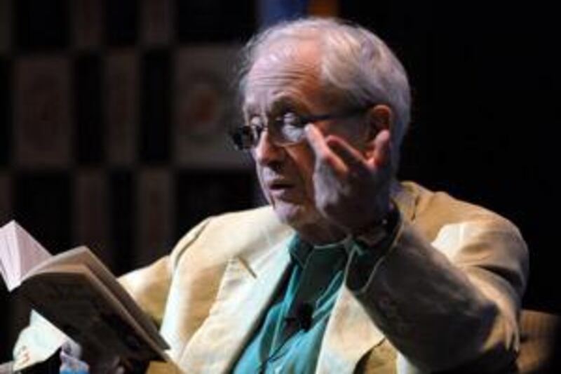 McCourt reads from his book Teacher Man during the second day of the Emirates Airline International Festival of Literature in Dubai in February.