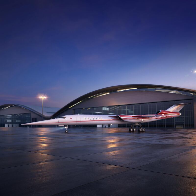 The Aerion AS2, the world's first supersonic business jet, being developed by Lockheed Martin Corp partnering with plane maker Aerion Corp of Reno, Nevada, is shown in this handout photo illustration released December 15, 2017. Courtesy Aerion Corporation/Handout via REUTERS   ATTENTION EDITORS - THIS IMAGE HAS BEEN SUPPLIED BY A THIRD PARTY.