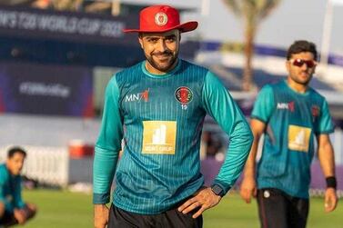 Afghanistan bowler Rashid Khan at Abu Dhabi Cricket. Courtesy Abu Dhabi Cricket