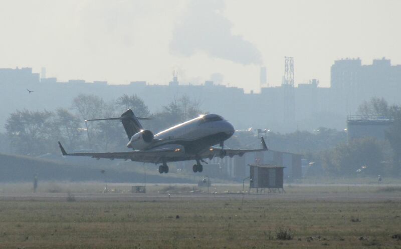 An ambulance aircraft evacuating Russian opposition leader Alexei Navalny for medical treatment in a German hospital takes off. Reuters