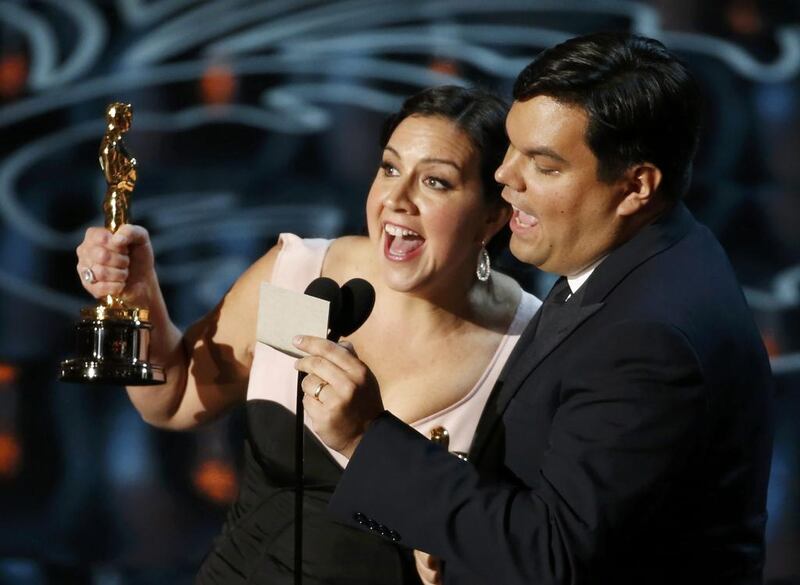 Kristen Anderson-Lopez and Robert Lopez win for their song Let It Go, best original song for the film Frozen. Lucy Nicholson / Reuters