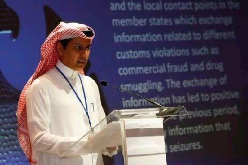 Khalid Al Araj makes a point at the annual meeting.