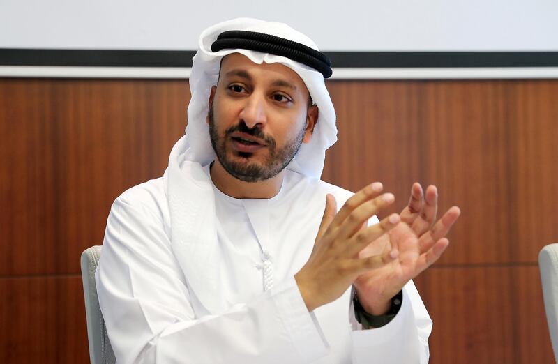 ABU DHABI ,  UNITED ARAB EMIRATES , SEPTEMBER 8 – 2019 :- Maan Al Awlaqi, executive director, commercial of Aldar properties during the media roundtable about the sales of plots on Saadiyat island held at Aldar Headquarter in Abu Dhabi. ( Pawan Singh / The National ) For Business. Story by Fareed